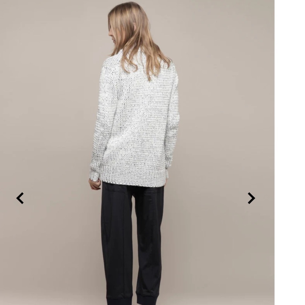 3.1 PHILLIP LIM Double Collar V-Neck Marled Yarn Wool Blend Cardigan chunky knit - Picture 16 of 16